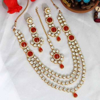 Orange necklace-sets 1