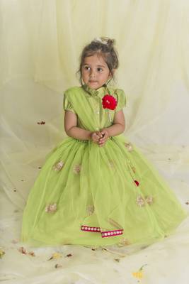 SAKA DESIGNS Lime Green Lehenga Choli For Girls | Ethnic Wears 1