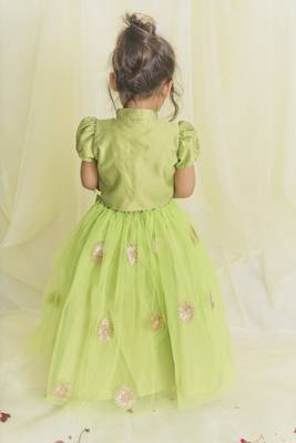 SAKA DESIGNS Lime Green Lehenga Choli For Girls | Ethnic Wears 2