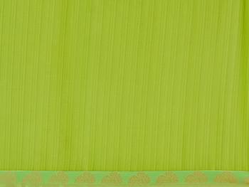 Green plain chiffon saree with blouse 5