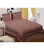 red pure cotton flat sheets abstract print  bed sheet  with  pillow cover
