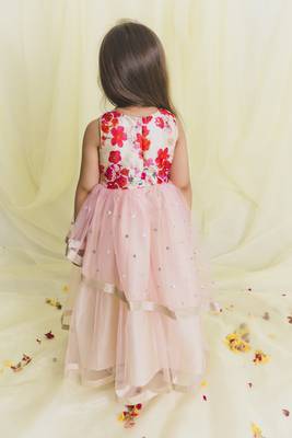 Saka Designs Pink Gown Ethnic Wear For Kids 2