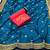 Teal embroidered art silk saree with blouse