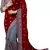 Maroon Vichitra Silk And Net Embriodered Saree With Blouse Piece.