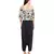 White georgette printed   kurti with pant