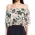White georgette printed   kurti with pant