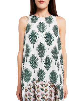 PS Pret by Payal Singhal Cream Colour Printed Art Crepe Kurta with Low Crotch Pant 4