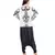 White Crepe printed   kurti with pant