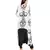 Cream Crepe printed   kurti with pant