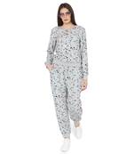 PS Pret by Payal Singhal Green Colour Printed Art Crepe Top with Jogger Pant