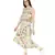 Yellow crepe printed   kurti     Bustier      Cowl Pant