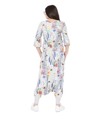 PS Pret by Payal Singhal Stone Colour Printed Art Crepe Top with Low Crotch Pant 3