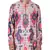 Red Printed Dupion Silk Bomber Kurta with Off White Cotton Silk Churidar