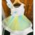 Big Stylish Bow with pleated embroidered Frock