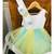 Big Stylish Bow with pleated embroidered Frock