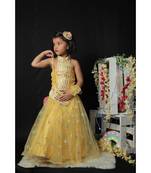 Faux Mirror Work top with Ghagra and Purse