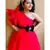 One Off Shoulder Flowered Frock With Ruffled Sleeves