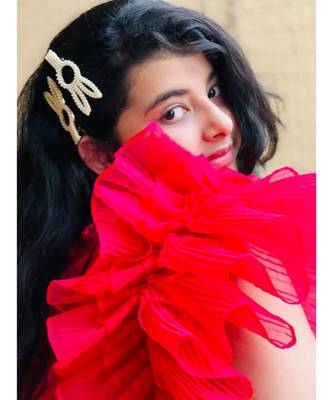 One Off Shoulder Flowered Frock With Ruffled Sleeves 4