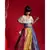 Multicolour Ghagra with V Neck style top