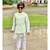 Slant Cut Kurta with Embroidered Jacket and Chudidar