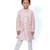 Peach Embroidered attached Jacket with Chudidar