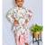 White Embroidered Floral Kurta with Dhoti