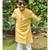 Yellow Embroidered Kurta with Chudidar