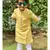 Yellow Embroidered Kurta with Chudidar