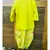 Lotus Embroidered Kurta with Printed Dhoti