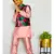 Floral Bandi with pink Kurta and Pajama