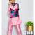 Floral Bandi with pink Kurta and Pajama