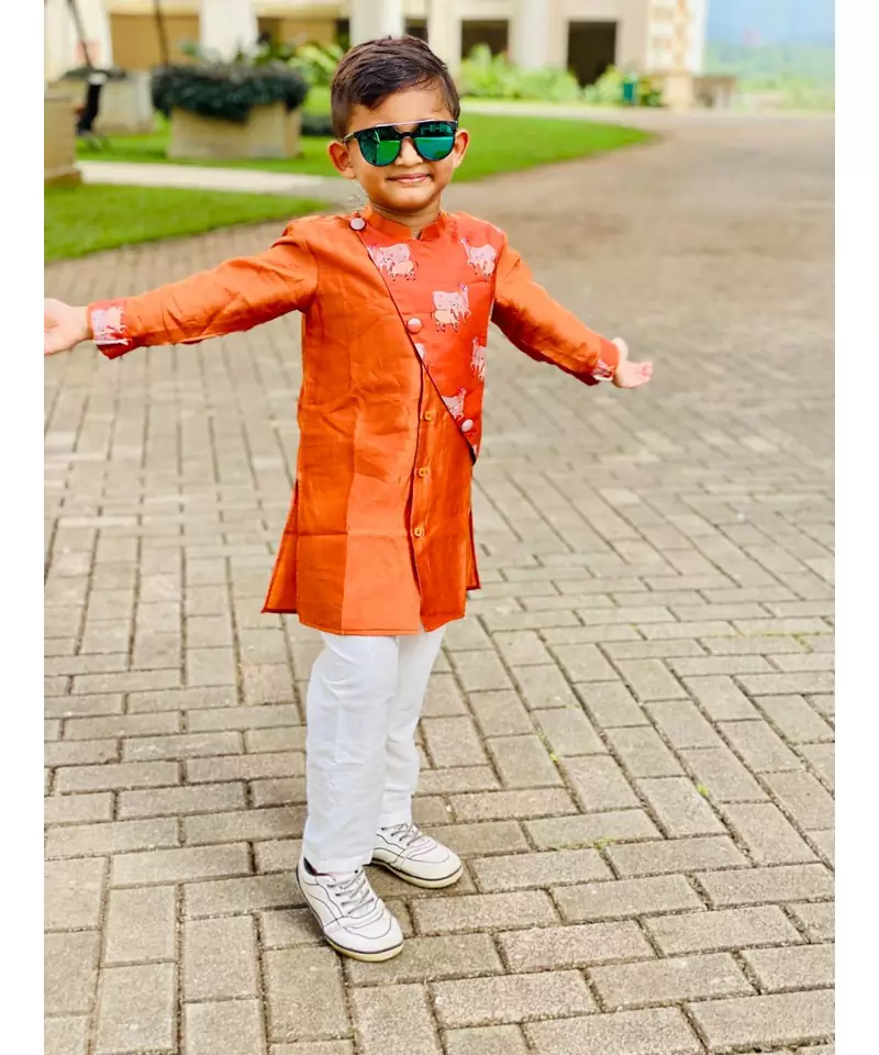 Cow Print Kurta with Pajama