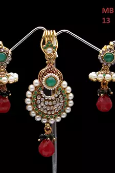 gold plated Multicolor Copper Pendants with earrings