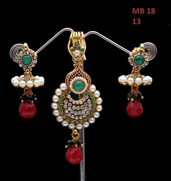 gold plated Multicolor Copper Pendants with earrings 4