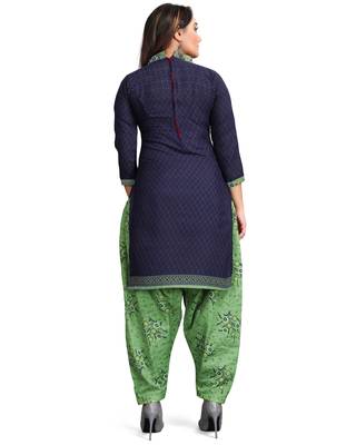 Blue printed cotton salwar 2