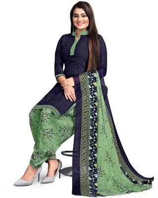 Blue printed cotton salwar 3