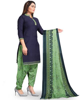 Blue printed cotton salwar 4