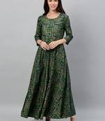 GREEN Rayon stitched   kurta