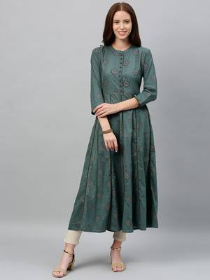 Grey Cotton stitched   kurta 1