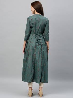 Grey Cotton stitched   kurta 2