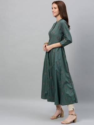 Grey Cotton stitched   kurta 3