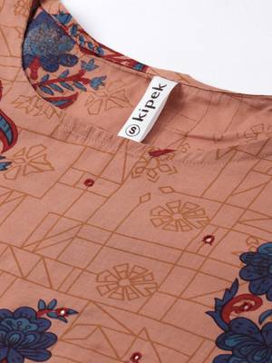 Brown Cotton stitched   Kurta with     Palazzo 4