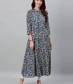 Navy Cotton stitched   kurta