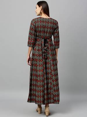 Maroon Cotton stitched   kurta 2