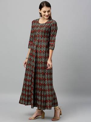 Maroon Cotton stitched   kurta 3