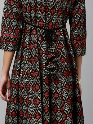 Maroon Cotton stitched   kurta 4