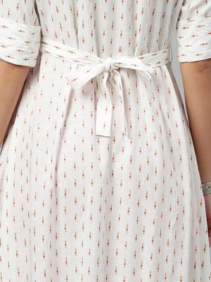 White Rayon stitched   kurta 4