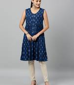 Navy Rayon stitched   kurta