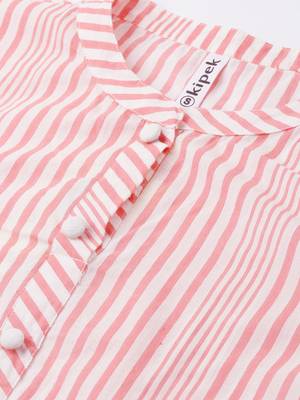 Peach Cotton stitched   Kurta  with     Pant 4