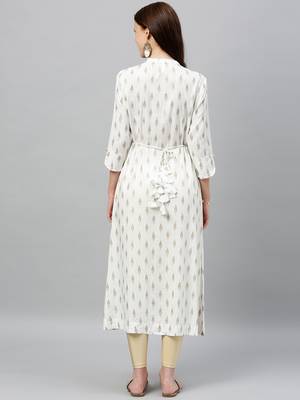 Grey Rayon stitched   kurta 2
